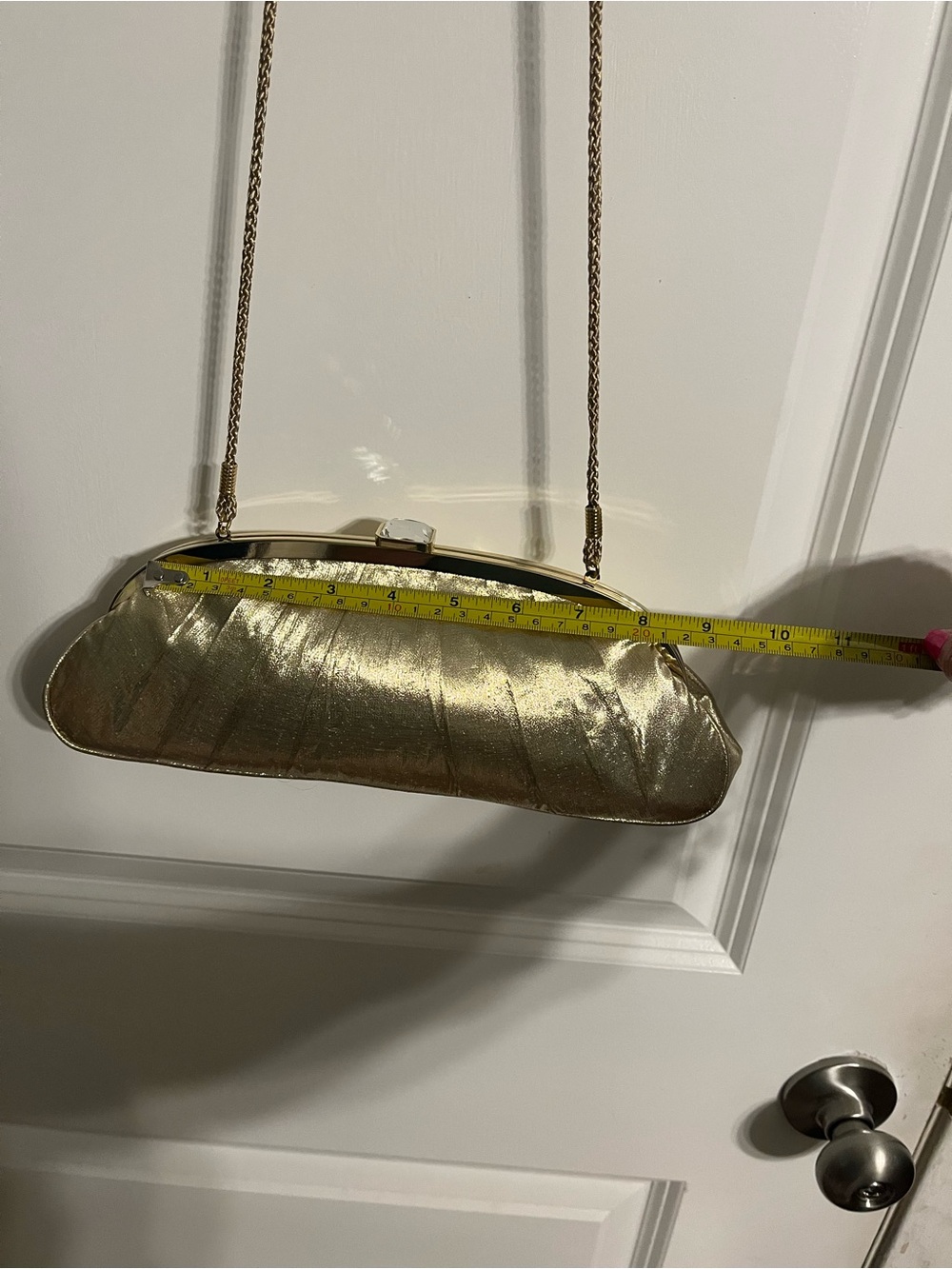 Kate Landry Metallic Gold Evening Clutch - Picture 10 of 15
